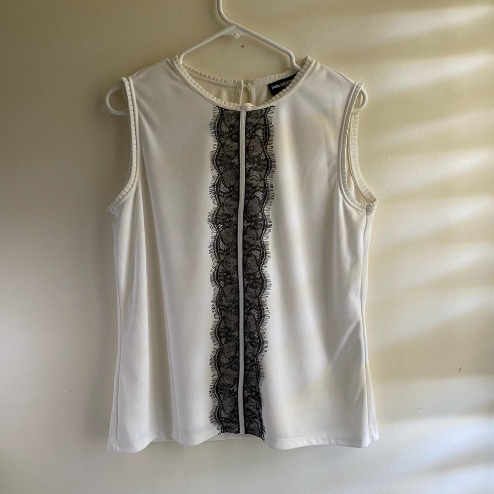 Karl Lagerfeld Lace Tank